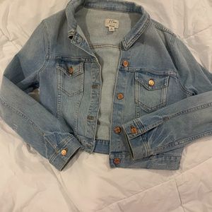J. Crew Cropped light denim jacket